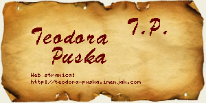 Teodora Puška vizit kartica